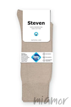 Шкарпетки бавовняні антибактеріальні Steven 055 100% Cotton 44-46 Світло-бежеві
