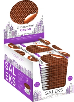 Упаковка вафель Saleks Stroopwafel с какао 33 г х 30 шт (4820280821845)