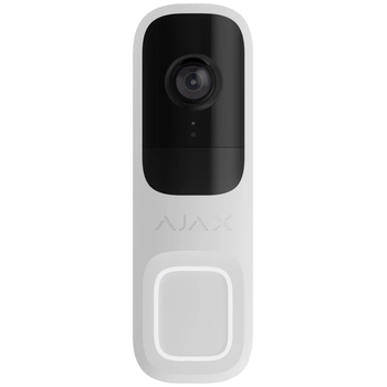 Відеодзвінок Ajax Doorbell White RAL 9003 з 4Мп камерою і підключенням по Wi-Fi Білий