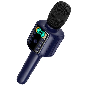 Караоке-мікрофон з колонкою Hoco L24 Shine Bluetooth 5.4 1200 mAh до 4 годин Blue (26847)