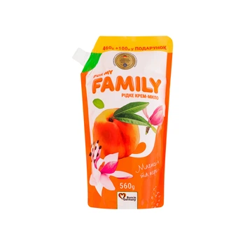 Рідке мило Family 2K Магнолія та персик 560 г (4260637721501)