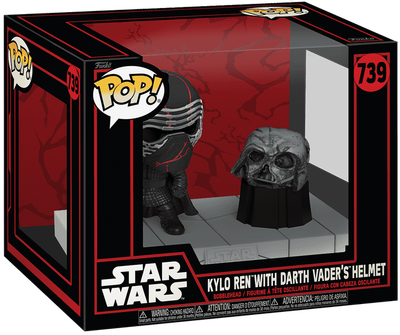 Фігурка Кайло Рен із шоломом Дарта Вейдера — Funko Pop! DELUXE: STAR WARS — KYLO REN WITH DARTH VADER'S HELMET #739