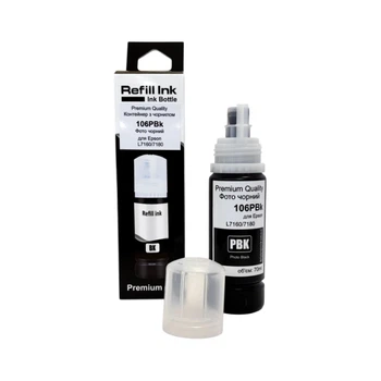 Чернила Premium Quality Epson 106 70мл Photo Black C13T00R140 (70264893)