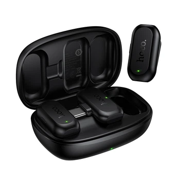 Бездротова мікрофонна система HOCO L26 Type-C Smart AI noise reduction wireless microphone Black