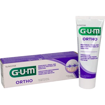 Зубная паста GUM Ortho для брекетов и других ортодонтических вставок, 75 ml