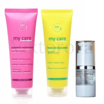 Набір для зволоження та відновлення волосся My Cosm: Шампунь My Cosm My Care Intensive Hydration 250 мл + Маска My Cosm My Care Oil Control 250 мл + Олія мірри MY cosm myrrh oil 30 мл
