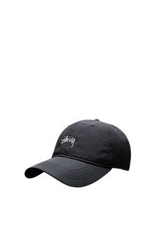 Бейсболка Stussy Stock Low Pro Cap чёрная, регулируемая, нейлон