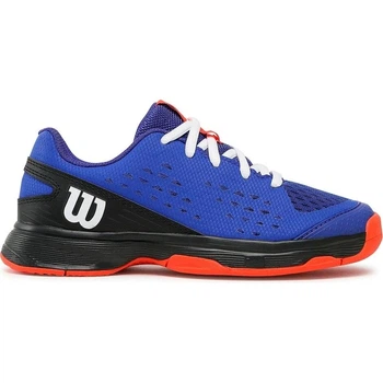 Кроссовки теннисные детские Wilson RUSH PRO L JR сине-черно-оранжевые 32.5 WRS330400
