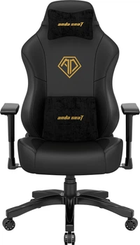 Крісло геймерське ігрове Anda Seat Phantom 3 Size L до 100 кг Black & Gold (AD18Y-06-B-PV/C)