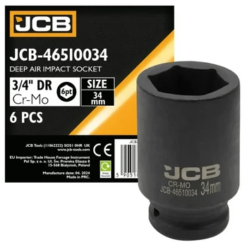 Головка 6-гранна 3/4" глибока ударна 34 мм JCB-46510034