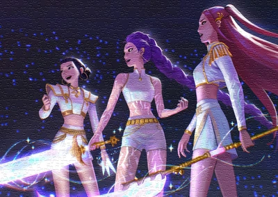 Фотопазл 29х20 см А4 120 елементів Huntrix K-Pop demon hunters (#1072-П)