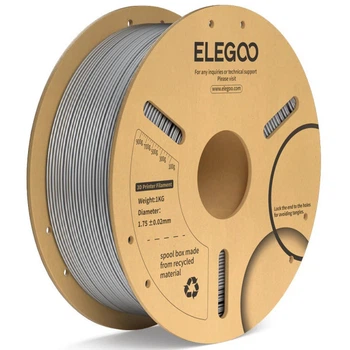 Філамент ELEGOO PLA+ Space Grey 1.75mm , екологічна паперова котушка, 1kg (50.203.0163)