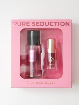 Подарунковий набір Victoria’s Secret The Mist & Kiss Pure Seduction спрей та олійка для губ