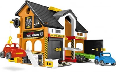 Игровой набор Автосервис Play House детская мастерская для машинок с гаражом и подъемником пластиковый интерактивный комплекс для сюжетных игр