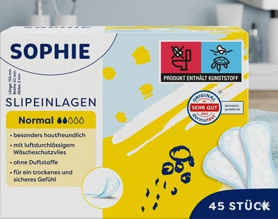 Щоденні гігієнічні прокладки Sophie slipeinlagen Normal 45 шт 2 краплі