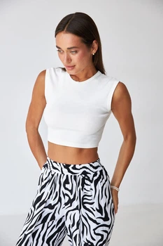 Топ базовий з рубчика з відкритою спиною Wear me M Білий (12_24_9681)