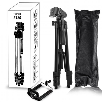 Штатив металлический универсальный для телефона и фотоаппарата Tripod 3120 портативный трипод 0,35-1.02м