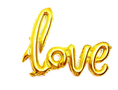 Фольгированный шарик Star буквы Love 110х47см золотой 6212