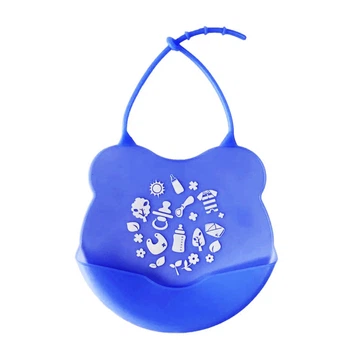 Детский Слюнявчик Мини Mgz-0604(deep-blue) Силиконовый (387318)