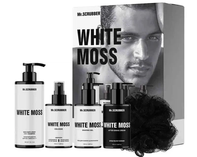 Парфумований набір косметики для чоловіків. White Moss Perfumed Men’s Essentials Set Mr.SCRUBBER