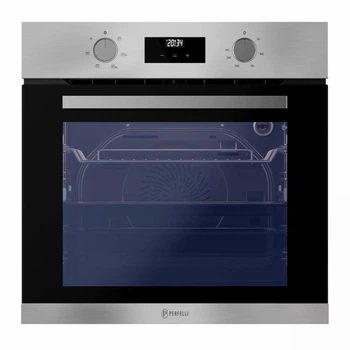 Духовой шкаф Perfelli MIRA 6D6M INOX, встроенная электрическая духовка на кухню, нержавеющая сталь/черный