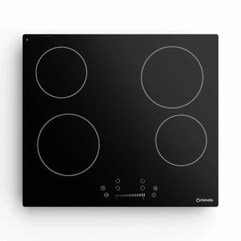 Варочная поверхность Minola MHS 6074 TBL, черная электрическая стеклокерамическая рабочая поверхность на кухню, конфорки Hi-Light