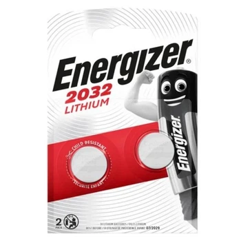 Батарейки Energizer CR2032 Lithium 3V литиевая 2 шт (7638900248357)