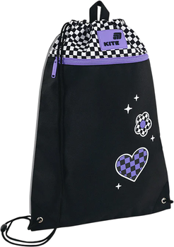 Сумка для взуття Kite Flower Power 46х33 см Чорна (K26-601M-41)