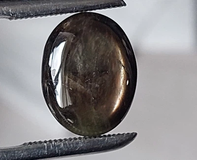 Звездчатый сапфир черный 13 Ct 15.8 х 13 х 5.4 mm (4263)