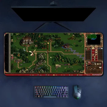 Великий килимок для миші Heroes of Might and Magic III RESTEQ — 900×400×2 мм, антиковзна основа, тканинна поверхня, ігровий