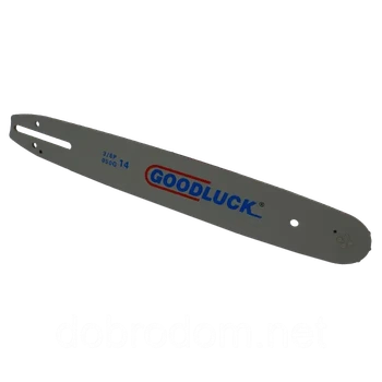 Шина для бензопилы 35 GOODLUCK (14") 4 заклепка, 52 зв., толщ. 1.3, 3/8 шаг