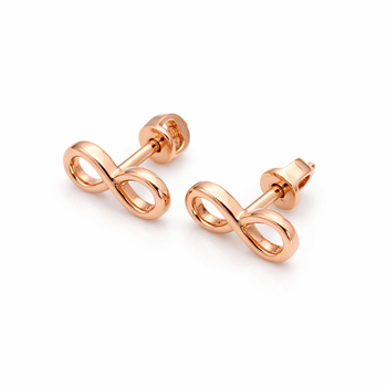 Серьги-гвоздики из красного золота Бесконечность (з4763)