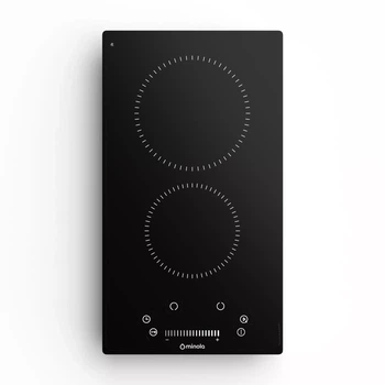 Варочная поверхность Domino Minola MHS 3071 TBL, черная электрическая стеклокерамическая компактная на 2 конфорки Hi-Light