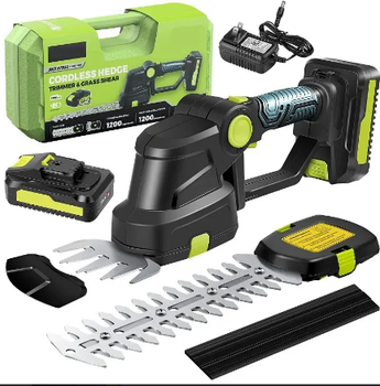 Аккумуляторный кусторез KRAFFTEC Saker Trimmer 36V — ножницы для травы и кустов с двумя аккумуляторами