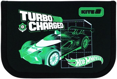 Пенал шкільний Kite Hot Wheels 1 відділення 20.5х14х4 см Чорний (HW26-621)