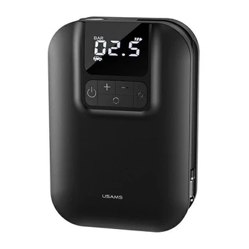 Автомобильный насос Usams ZB215 Mini Car Air Pump 5000mAh Black (CQBZB21501)