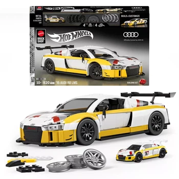 Машинка-конструктор Hot Wheels Brick Shop Elite Audi R8 LMS (JFT18)
