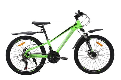 Велосипед CrossBike COMPASS 24" 11" Зелений-Чорний