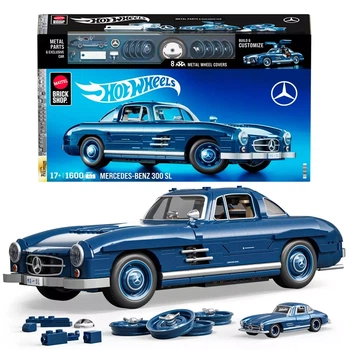 Машинка-конструктор Hot Wheels Brick Shop Mercedes-Benz 300 SL (HWW25)