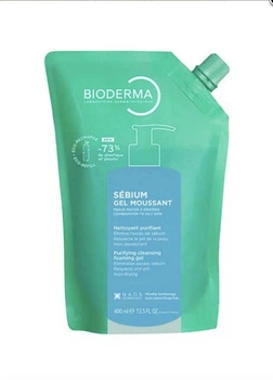 Очищающий гель для жирной и проблемной кожи Bioderma Sebium Gel Moussant Nettoyant Purifiant Éco-Recharge 400 ml