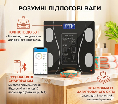 Умные напольные весы до 180 кг стеклянные смарт весы для дома NDS электронные фитнес весы с Bluetooth с приложением для смартфона
