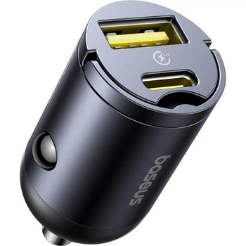 Автомобильное зарядное устройство Baseus Tiny Star Mini Car Charger (Type-C/USB-A, 30W). Black
