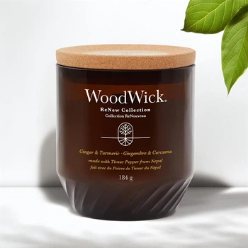 Свеча с ароматом куркумы и имбиря Ginger & turmeric RENEW Woodwick (1726349E)