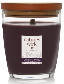 Ароматическая свеча с ароматом диких ягод и жасмина Woodwick Nature’s Wick Wildberry & Jasmine 284 г