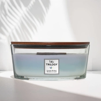Ароматическая свеча Woodwick Ellipse Trilogy Calming Retreat 453 г
