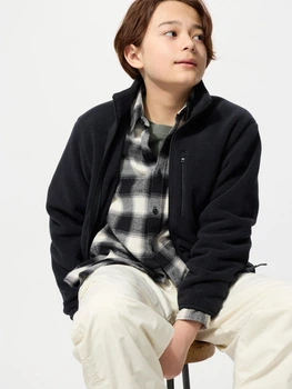 Дитяча флісова куртка UNIQLO кофта 1159858551 (Чорний 11-12) на зріст 145-155 см