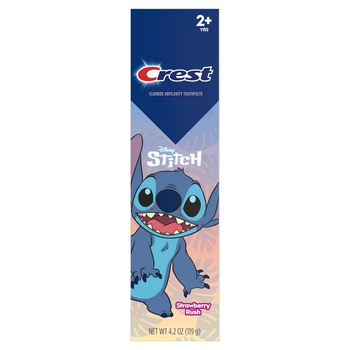Зубна паста дитяча Crest Toddlers Disney Stitch Toothpaste 2+ Years, Strawberry Rush 119гр (030772210543)