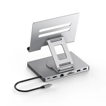 Док станція підставка Blueendless ST706A 7 в 1 USB Type-C концентратор для планшета ПРРО 7 портів