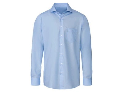 Классическая голубая рубашка LIVERGY Regular Fit, длинный рукав, хлопок 44