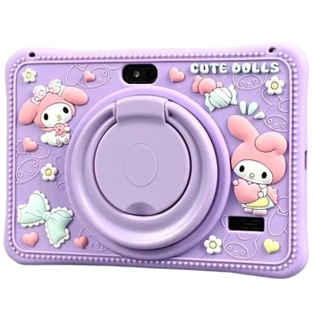 Дитячий Android планшет Kids Study Cute Dolls Tab 7" 4000mAh 4/64Gb BT Wi-Fi +чохол-підставка фіолетовий